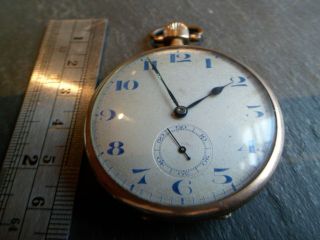 Fully Antique Cyma Swiss 9ct Rolled Gold Art Deco Pocket Watch
