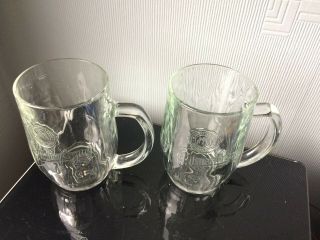 Large Pair Pint of Beer Tankards Glasses 500ml Pilsner Urquell Stein Glass Mug 3