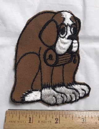 St.  Saint Bernard Rescue Dog With Barrel Cartoon Embroidered Dog Character Patch