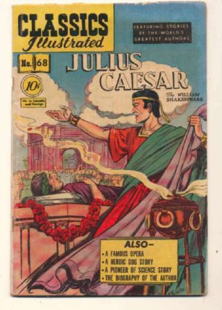 Classics Illustrated (1941 Series) 68 Hrn 70 In G, .  Gilberton Comics [ Ez]