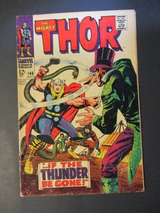 Marvel Comics Thor 146 / Thunder Be Gone 1967 Vintage Old Comic Book