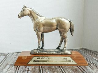 Vintage Horse Trophy American Quarter Horse Association Grand Champion Mare 1973