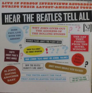 The Beatles ‎– Hear The Beatles Tell All 1964 12 " Vinyl Excellent/vg,