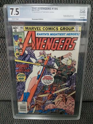 The Avengers 195,  Pgx,  7.  5/vf -,  Newsstand Edition,  1st App Taskmaster