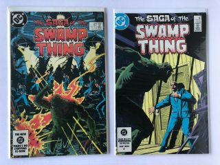 Saga Of The Swamp Thing 20 & 21 Alan Moore Nm Near