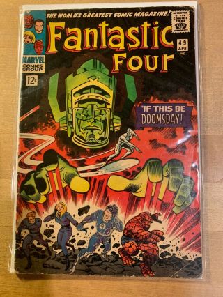 Fantastic Four 49 Comic 1st Galactus 2nd Silver Surfer Great Key - Good