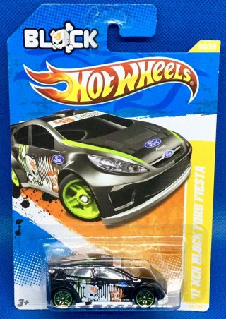 2011 Hot Wheels Black ‘11 Ken Block Ford Fiesta In Card Mattel