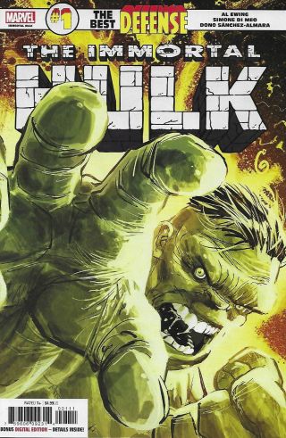 Immortal Hulk Comic Issue 1 The Best Defense Modern Age First Print 2019 Ewing