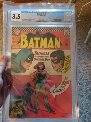 Batman 181 Cgc 3.  5 Vintage Dc Detective Comic Key 1st Poison Ivy