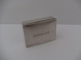 Vintage Solid Silver Pill Trinket Box