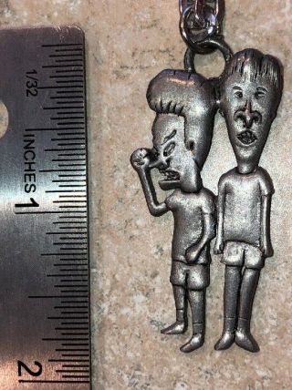 Beavis And Butthead Necklace Vintage 1993 Pewter Pendant Mtv Network By Starline