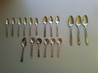 R Wallace And Sons Sterling Silverware Spoons And Other Vintage Silverware 18 Pc