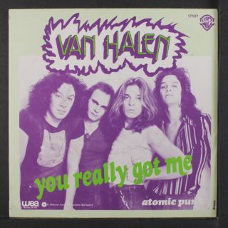 VAN HALEN: You Really Got Me / Atomic Punk 45 (Netherlands,  PS,  close to M -) 2