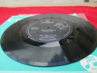 Pink Floyd See Emily Play 1967 Uk Columbia 45 Db 8214 V/g Con