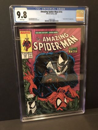 Spider - Man 316 Cgc 9.  8.  Venom & Black Cat Appearance.  Marvel 1989