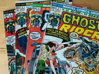 Ghost Rider 3,  4,  5 & 6.  1973.  Full Run W Early Son Of Satan And Ghost Rider.