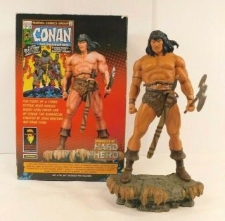 Conan The Barbarian 14 " Cold Cast Statue By Hard Hero Marvel Comics