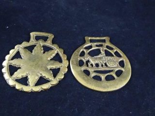 Vintage Brass Horse Saddle Harness Medallion Ornament Badge Wagon Tack