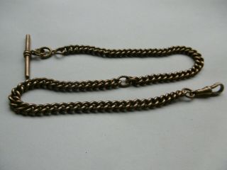 Antique Victorian Rolled Gold Albert Pocket Watch Chain - Thomas Hopwood T,  H