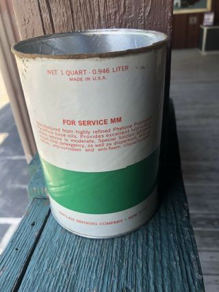 Vintage Sinclair Opaline Motor Oil Can Top Missing Very SHIPS IN USA 4
