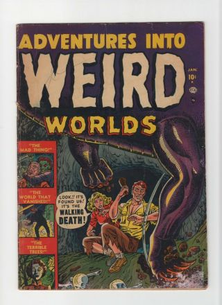 Adventures Into Weird Worlds 1 Vintage Marvel Atlas Comic Key 1st Issue Prehero
