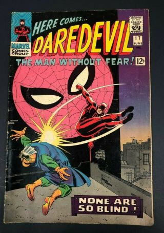 1966 June No.  17 Marvel Comic Book Daredevil 12 Cents (breaking A 12 Cent Run)