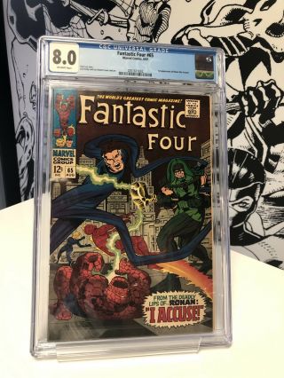 Fantastic Four 65 Cgc 8.  0 Off White Pages.  First Ronan