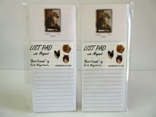 Brown Cat Magnetic Refrigerator List Pad Set Of 2 Pads By Ruth Cats - 5