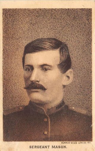 Sgt.  Mason 1881 Trade Card Tried To Kill Guiteau Assassin Of President Garfield