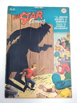 All - Star Comics 40 Dc Comics Golden Age Classic Cover Check Out My Items