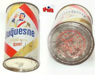 Duquesne Prince Pilsner Flat Top Duke Beer Can Pittsburgh,  Pennsylvania - Ohio Tax