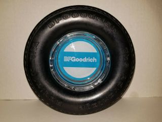 Vintage B.  F.  Goodrich Radial T/a Rubber Tire & Glass Ashtray In Great Shape