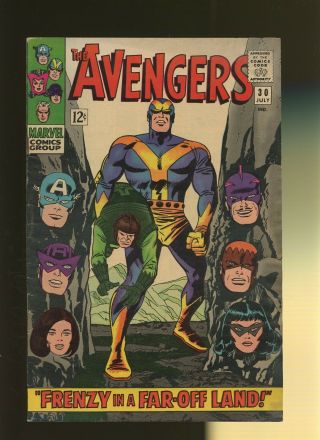 Avengers 30 Fn 6.  0 1 Book 1st Keeper Of The Flame & More Stan Lee & Don Heck