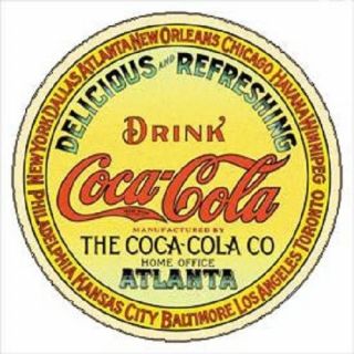 Coca Cola Coke Keg Label 12 " Round Vintage Style Metal Signs Garage Man Cave Dad