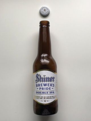 Shiner Beer Double Ipa Bottle And Cap.  Limited Edition Brewer 