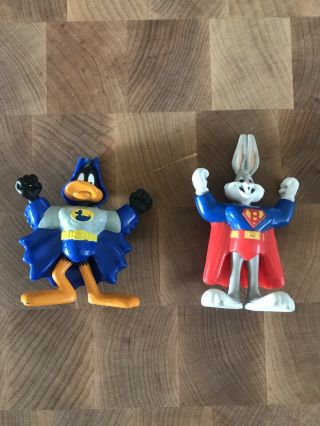 1991 Bugs Bunny Rabbit And Daffy Duck Bat - Duck Happy Meal Figures