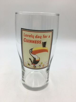 Guinness Toucan " Lovely Day For A Guinness " Pint Beer Glass