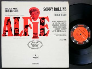 Sonny Rollins Alfie Lp Impulse A - 9111 Rvg Mono Kenny Burrell Oliver Nelson