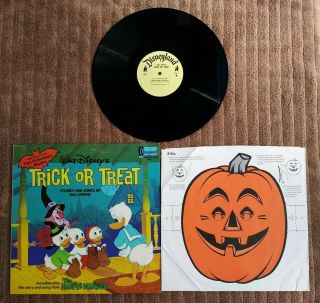 Walt Disney’s Trick Or Treat Stories & Songs Of Halloween Vinyl Lp Album & Masks