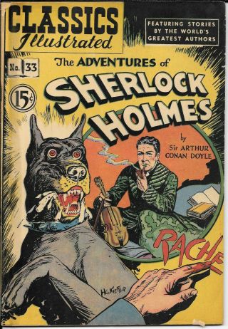 Classics Illustrated 33 The Adventures Of Sherlock Holmes Hrn 67 (canadian)