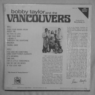 Bobby Taylor And The Vancouvers Stereo Gordy 930 w/shrink 3