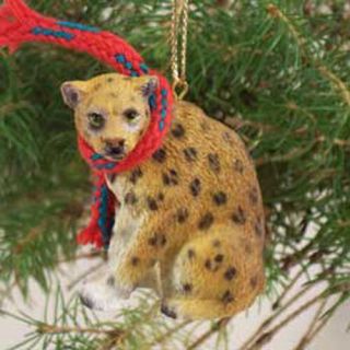 Leopard With Scarf Tiny One Miniature Christmas Ornament