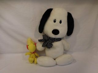 Snoopy Flat Plush Pillow Determined Productions 16 " Vintage Rare,  Woodstock