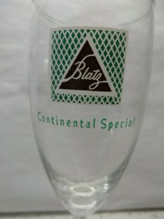 VINTAGE 40s - 50s BLATZ CONTINENTAL SPECIAL BEER GLASS NO CHIPS NO CRACKS 2