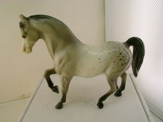 Vintage Breyer Horse Traditional Scale Arabian Stallion Glossy Gray Appaloosa