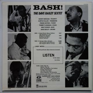 Dave Bailey Sextet Bash on Jazzline - Japan MONO LP 2