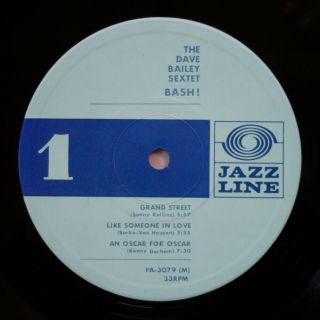 Dave Bailey Sextet Bash on Jazzline - Japan MONO LP 3