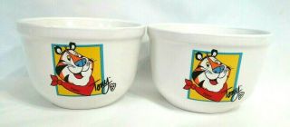 Tony The Tiger Frosted Flakes Cereal Bowl 2002 Kellogg 