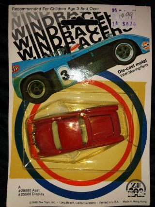 Zee Toys Windracers 1980 Made In Hong Kong Die - Cast With Moving Parts Red Car