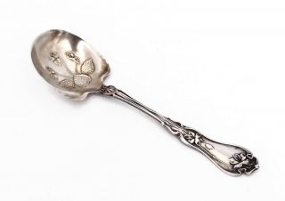 Whiting Mfg.  Co.  " Violet " Sterling Silver Sugar Shell Spoon No Mono